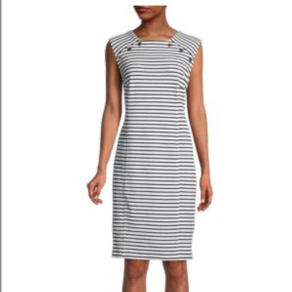 Tommy Hilfiger Dresses & Skirts - Tommy Hilfiger Black and White Sheath Midi Dress 2
